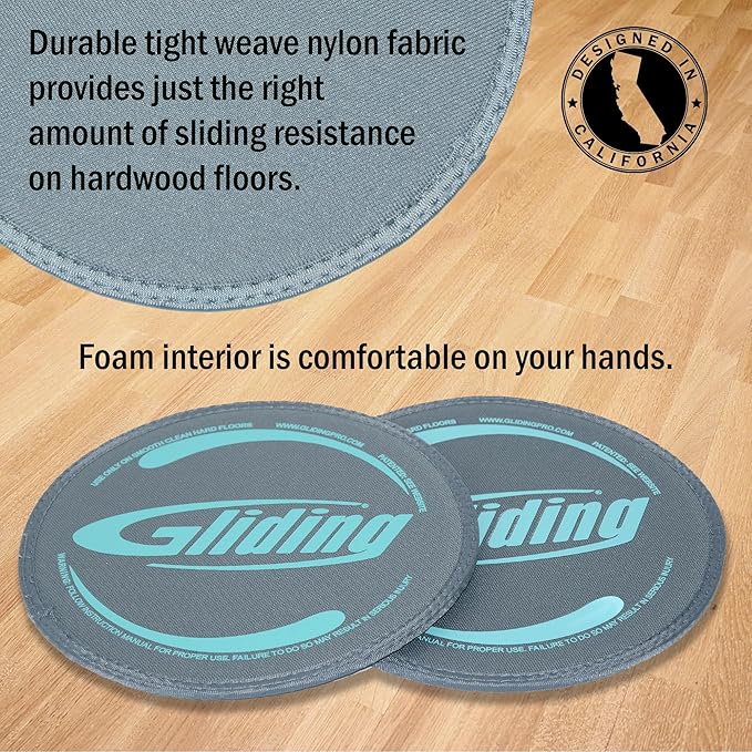 Gliding Discs for Working Out - Exercise Sliders 1 Pair, 4 Streaming