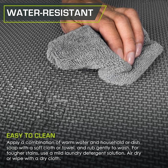 ProsourceFit Extra Thick Puzzle Exercise Mat 1 inch 24 Sq 6 Tiles