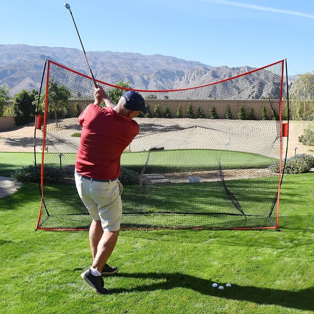 GoSports Golf Practice Hitting Net - Choose Between Huge 10 x 7 ft or 7 x 7 ft Nets - Personal Driving Range for Indoor or Outdoor Use - Designed by Golfers for Golfers