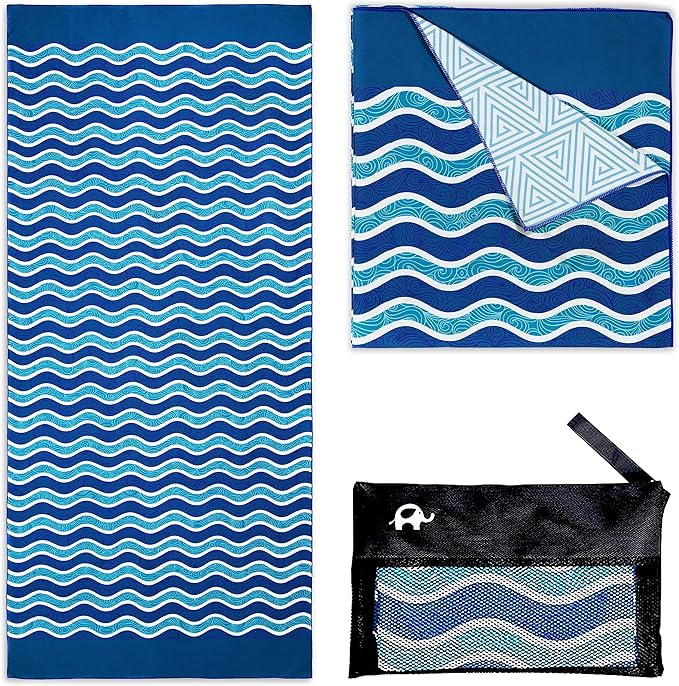 Elite Trend Large Beach Towel for Travel – 63x31 Inch