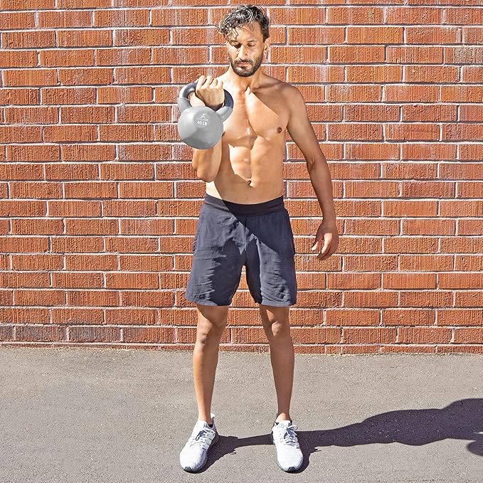 ProsourceFit Vinyl Coated Cast Iron Kettlebells for Full