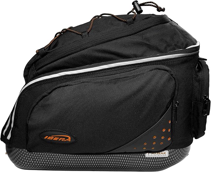 Ibera Parka IB-RA4 Touring Bicycle Carrier and Quick Release Bag (Splashguard Rack+Bag)