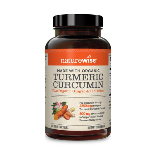 NatureWise Curcumin Turmeric 2250mg - 95% Curcuminoids & BioPerine Black Pepper Extract for Advanced Absorption - Daily Joint and Immune Health Support - Vegan, Non-GMO, 360 Count[120-Day Supply]