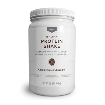 IsaLean Protein Shake Complete Superfood Meal Replacement Shake for Maintaining Healthy Weight and Lean Muscle Growth with 24 Vitamins and Minerals-29.6 oz - 14 Meal Canister Creamy Dutch Chocolate