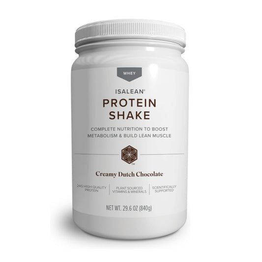 IsaLean Protein Shake Complete Superfood Meal Replacement Shake for Maintaining Healthy Weight and Lean Muscle Growth with 24 Vitamins and Minerals-29.6 oz - 14 Meal Canister Creamy Dutch Chocolate