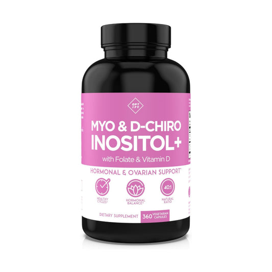 Premium Inositol Supplement - Myo-Inositol and D-Chiro Inositol Plus Folate and Vitamin D - Ideal 40:1 Ratio - Healthy Hormone Balance & Healthy Ovarian Support for Women - Vitamin B8-90 Day Supply