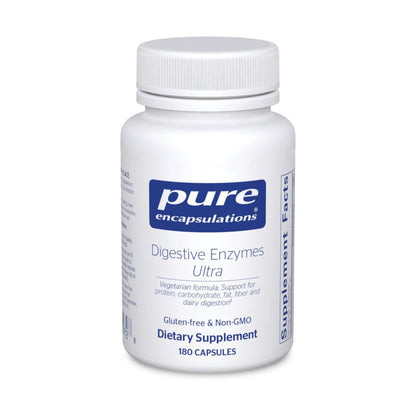 Pure Encapsulations Digestive Enzymes Ultra - Vegetarian Digestive Enzyme Supplement to Support Protein, Carb, Fiber, and Dairy Digestion* - 180 Capsules