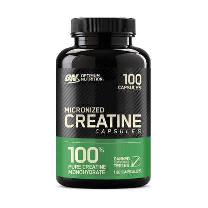 Optimum Nutrition Micronized Creatine Monohydrate Capsules, Keto Friendly, 2500mg, 100 Capsules