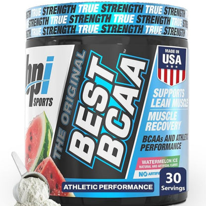 BPI Sports Best BCAA - BCAA Powder Post Workout Sports Drink with Branched Chain Amino Acids for Hydration & Recovery, for Men & Women - Watermelon Ice - 30 Servings