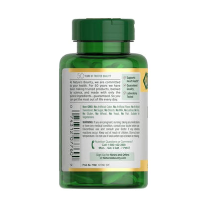 Nature’s Bounty L-Arginine 1000mg for Supporting Blood Flow and Vascular Function – Non-GMO, Gluten Free, 50 Tablets
