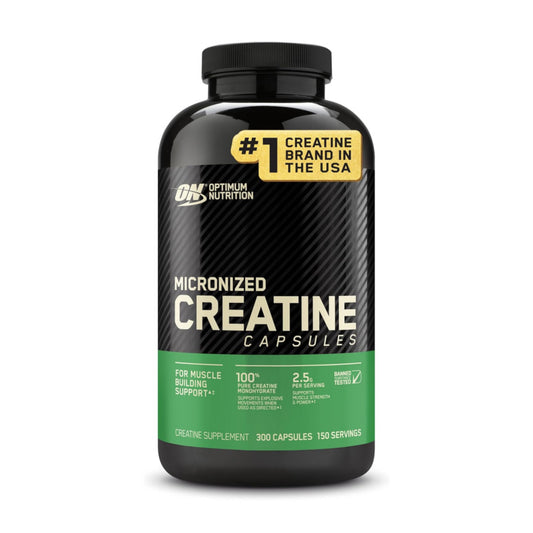 Optimum Nutrition Micronized Creatine Monohydrate Capsules, Keto Friendly, 2500mg, 300 Capsules (Packaging May Vary)