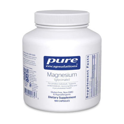 Pure Encapsulations Magnesium  - Supplement to Support Stress Relief, Sleep, Heart Health, Nerves, Muscles, and Metabolism* - with Magnesium Glycinate - 180 Capsules