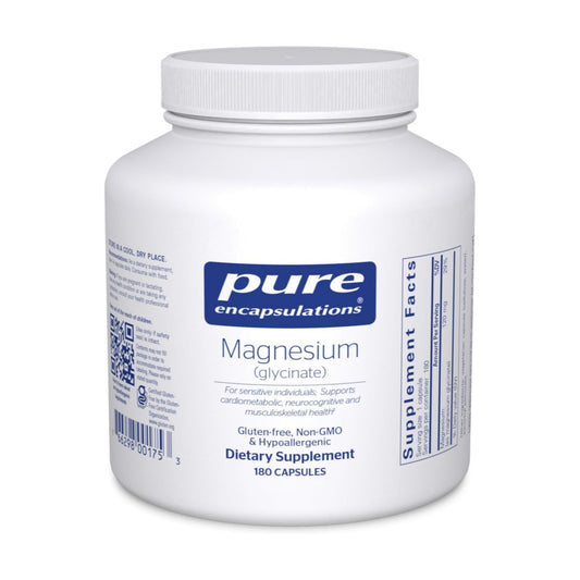 Pure Encapsulations Magnesium  - Supplement to Support Stress Relief, Sleep, Heart Health, Nerves, Muscles, and Metabolism* - with Magnesium Glycinate - 180 Capsules
