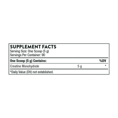 THORNE Creatine - Micronized Creatine Monohydrate Powder, Amino Acid Support for Muscles, Cellular Energy & Cognitive Function* - Unflavored - NSF Certified for Sport - 5 g per Serving - 90 Servings