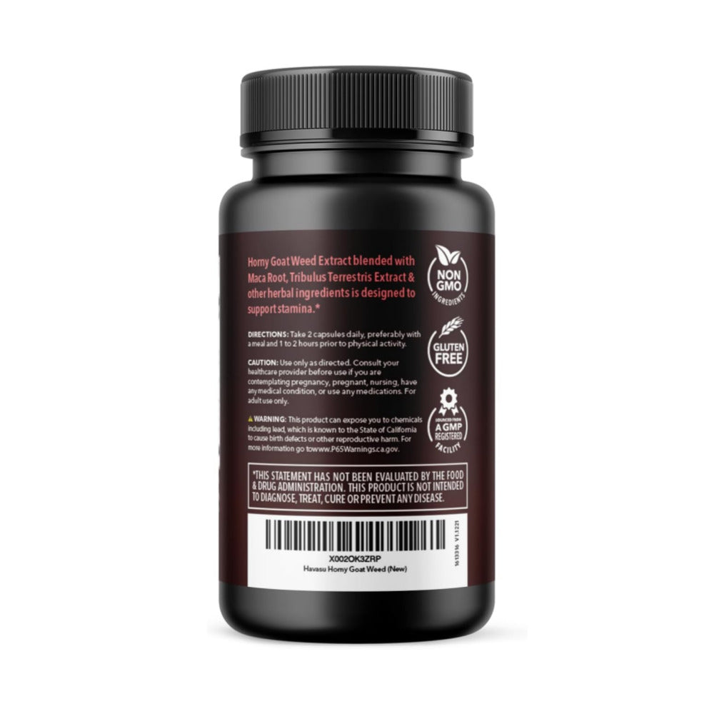 Unisex Horny Goat Weed for Men and Women - Extra Strength Performance and Energy Support with Tongkat Ali & Muira Puama & Saw Palmetto Extract - Never Travel Without Sample Size - 10 Horny Capsules