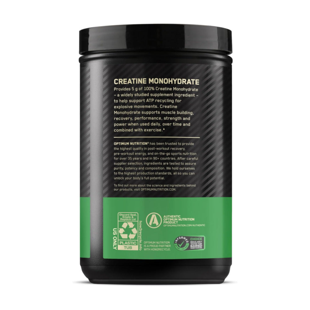 Optimum Nutrition Micronized Creatine Monohydrate Powder, Unflavored, 120 Servings, 600 Grams