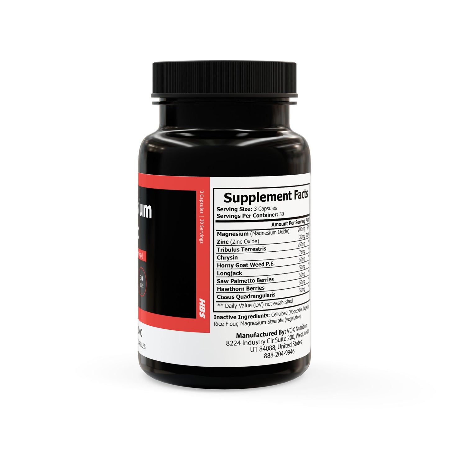 HBS, Magnesium Zinc Supplement (90 Vegetable Capsules)
