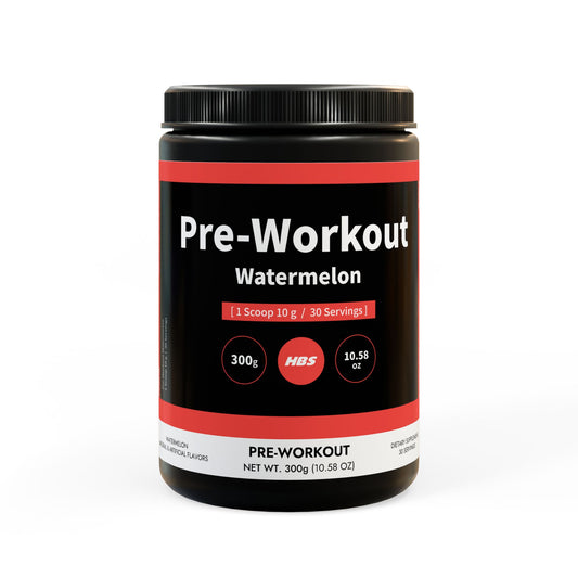 HBS, Pre-Workout Supplement, Watermelon, Powder (300g, 10.58oz)