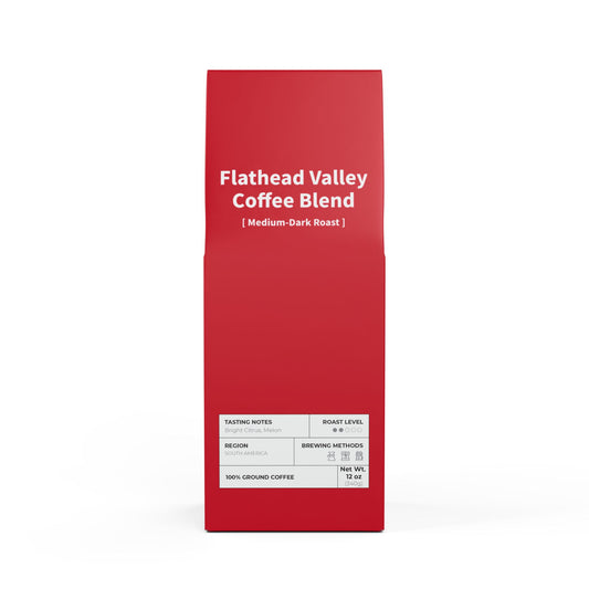 HBS, Flathead Valley Coffee Blend (Medium-Dark Roast), Red Package