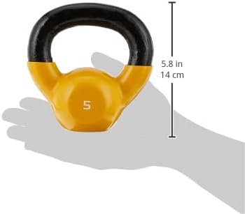 SPRI Kettlebell Weights Deluxe Cast Iron Vinyl Coated