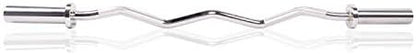 47 Inch Olympic EZ Curl Barbell 2 Inch 300Ib Curling 2 Spring