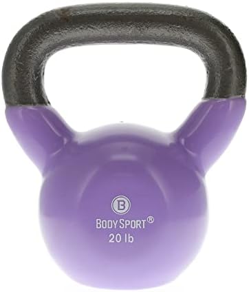 Body Sport Cast Iron Vinyl Coated Kettlebells –