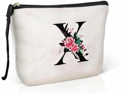TOPEAST Teacher Appreciation Gifts for Women - Personalized Makeup Bag Large Toiletry Makeup Pouch Gifts for Women Her Birthday Mom Teacher Sister Friend Female Girlfriend Initial Gifts (Letter X)