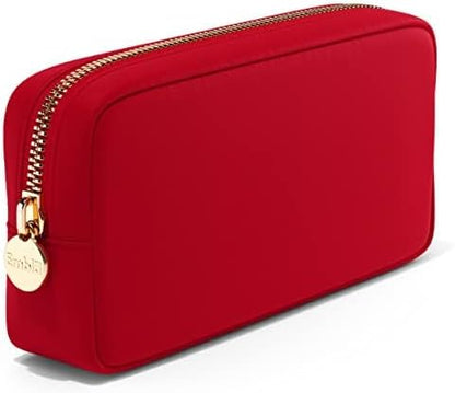 Embla Makeup Bag Travel Cosmetics Pouch and Toiletry Bag, Nylon Zipper Pouch Purse, Cute Make Up Organizer Storage Tote for Women Girls, Waterproof Travel Skincare Case, Small Makeup Bags, Scarlett