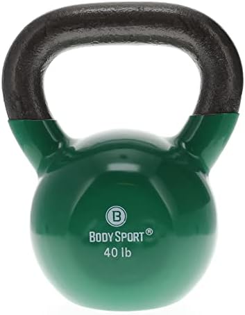 Body Sport Cast Iron Vinyl Coated Kettlebells –