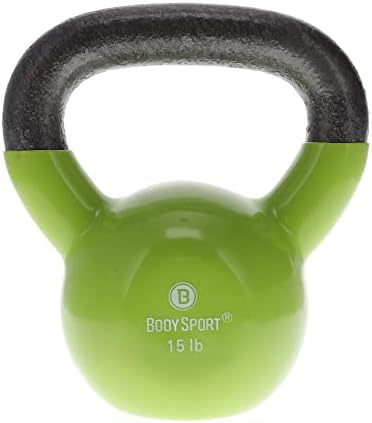 Body Sport Cast Iron Vinyl Coated Kettlebells –