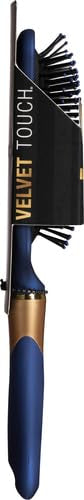 Conair Velvet Touch Paddle Cushion hair brush - Detangling hairbrush - curly or straight styles - men or women - detangler - features soft touch handle - Sage Green