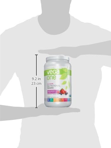 Vega One All-In-One Nutritional Shake Berry (20 Servings) - Plant Based Vegan Protein Powder, Non Dairy, Gluten Free, Non GMO, 30 Ounce (Pack of 1)