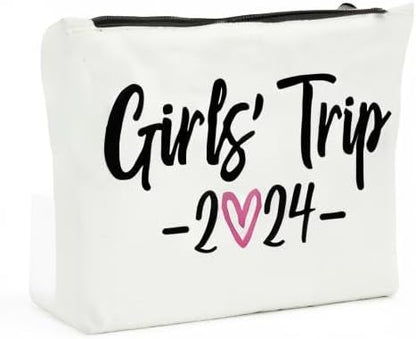 Weekend Travel Makeup Bag - Graduation, Friendship, Christmas Birthday Gift for Women, Sister, Bestie - 2025 Cosmetic Bag for Beach Shopping Travel Essentials