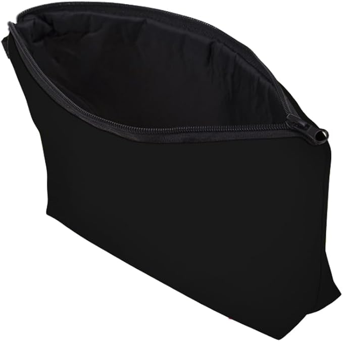 Cute Travel Makeup Bag Cosmetic Bag Small Pouch Gift for Women (Plain Black)