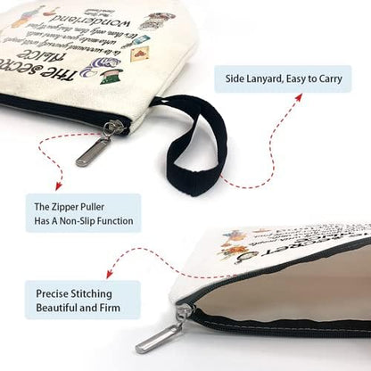 ZHANTUONE Fairy Tale Funny Cosmetic Bag, for Travel Toiletry Zipper Storage Pouch Makeup Bag, Gifts for Friends Coworker Bestie BBF, Movie Lover Fairy Tale Fans