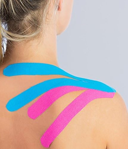 Kinesiology Tape Pro, Athletic Waterproof Muscle Support Adhesive Kinesio Sport Tape for Athletes 2 inches x 16.4 feet, 4 Rolls, Light Blue
