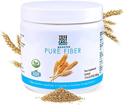Yes You Can! Shake Booster Pure Fiber, Add to Complete Meal Replacement Shakes or Protein Shakes, Boost Shake with Sugarcane Fiber and Acacia Gums, Protein Shake Booster - Pure Fiber (30 Servings)