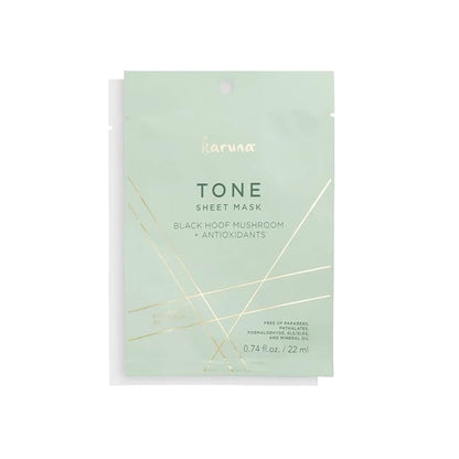 Karuna Skin - TONE Facial Mask for Well-Toned, Moisturized & Balanced Skin, Age-Defying Facial Skin Care Products, Hydrating Face Masks with Black Hoof Mushroom & Antioxidants, 0.74 fl. oz./22 ml