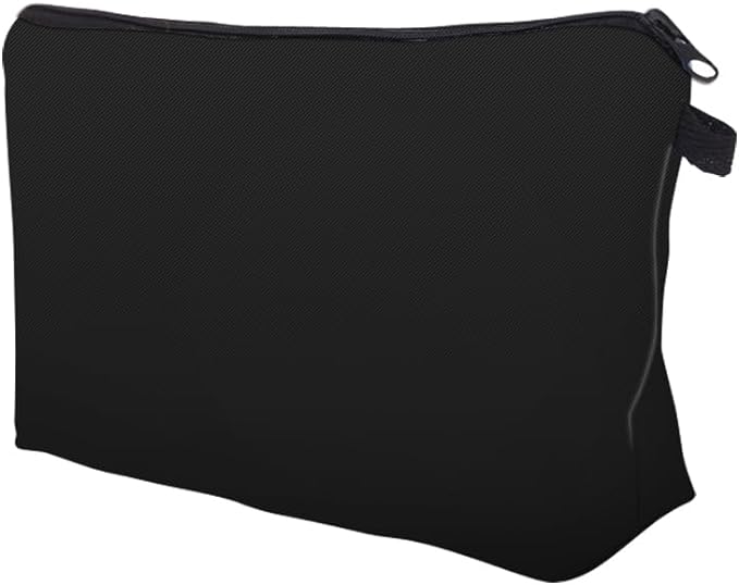 Cute Travel Makeup Bag Cosmetic Bag Small Pouch Gift for Women (Plain Black)