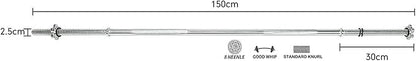 Threaded Chrome Barbell Bar 1-2 Inch Barbell Diameter