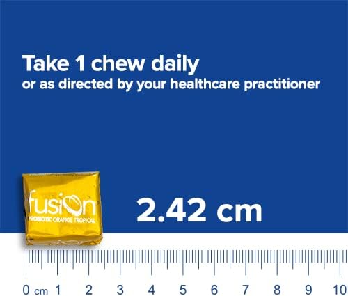 Bariatric Fusion Bariatric Probiotic Soft Chews | Orange Tropical Flavor Chewy Bariatric Vitamin | Bacillus Coagulans 10 Billion CFU Chewable Probiotic | Support Digestive & Immune Health | 60 Count