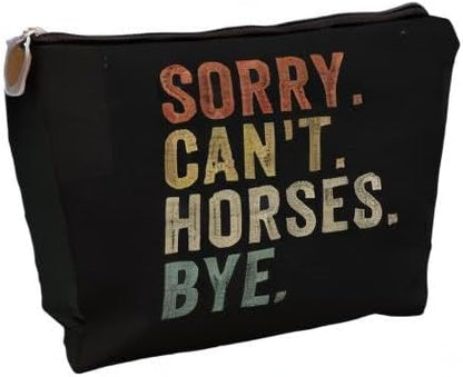 Horse Lover Cowgirl Rodeo Makeup Bag - Funny Gifts For Horse Lovers