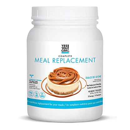 Yes You Can! Complete Meal Replacement - 15 Servings, 20g of Protein, 0g Added Sugars, 21 Vitamins and Minerals - All-in-One Nutritious Meal Replacement Shake (Dulce De Leche)