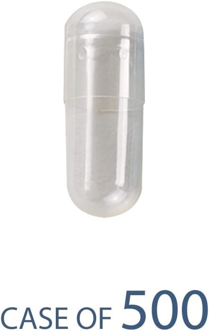 EZY DOSE Gelatin Size 3 Capsules, Empty Gel Capsule for Easy Compounding and Filling of Powdered Supplements, Medicine and Vitamins, Clear, 0.27 mL, 500 Count