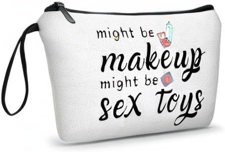 Funny Gifts for Women, Makeup Bag for Purse, Couple's Travel Cosmetic Bag, Womens Gifts for Christmas