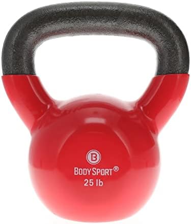 Body Sport Cast Iron Vinyl Coated Kettlebells –