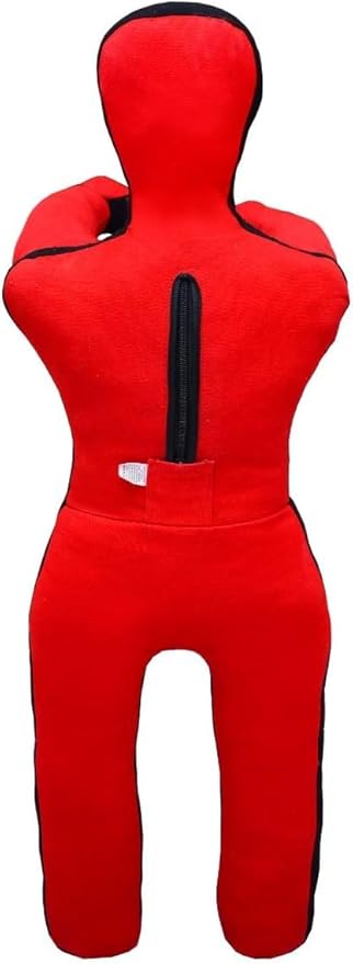 Dummy for Kids BJJ Wrestling Dummy Punchin0 Ba0 MMA Brazilian Jiu Jitsu Children Judo Youth Throwin0 Boxin0 Dummy Dummies 3 FT 36 INCHES UNFILLED, None, Red & Black