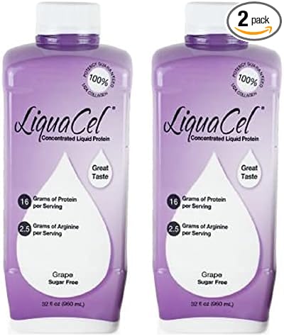 Global Health Products LiquaCel Liquid Protein 32 Ounces Grape (Pack of 2)