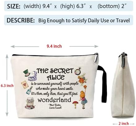 ZHANTUONE Fairy Tale Funny Cosmetic Bag, for Travel Toiletry Zipper Storage Pouch Makeup Bag, Gifts for Friends Coworker Bestie BBF, Movie Lover Fairy Tale Fans