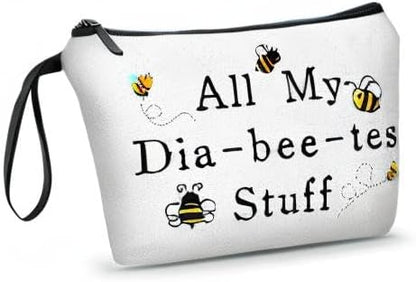 Diabetic Gifts,Medicine Pouch,Makeup Bag Cute,Pill Pouch Bags,Bag Full Of Drugs,Diabetic Bags,Travel Cosmetic Bag,Diabetes Accessories,Christmas Gifts for Women